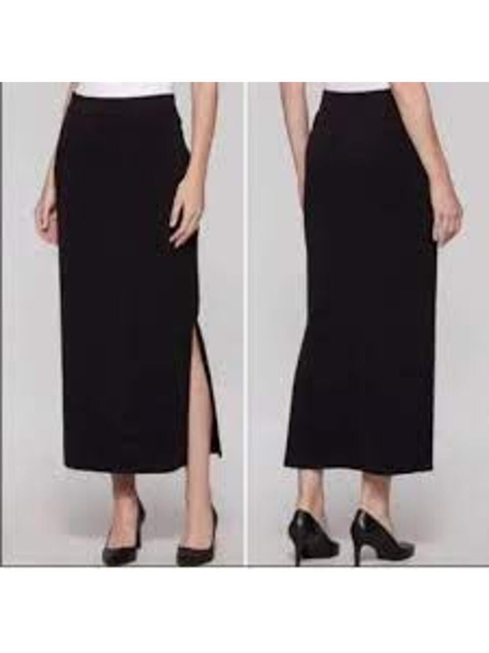 Vintage Women’s St. John Santana knit long maxi skirt black skirt size 2
